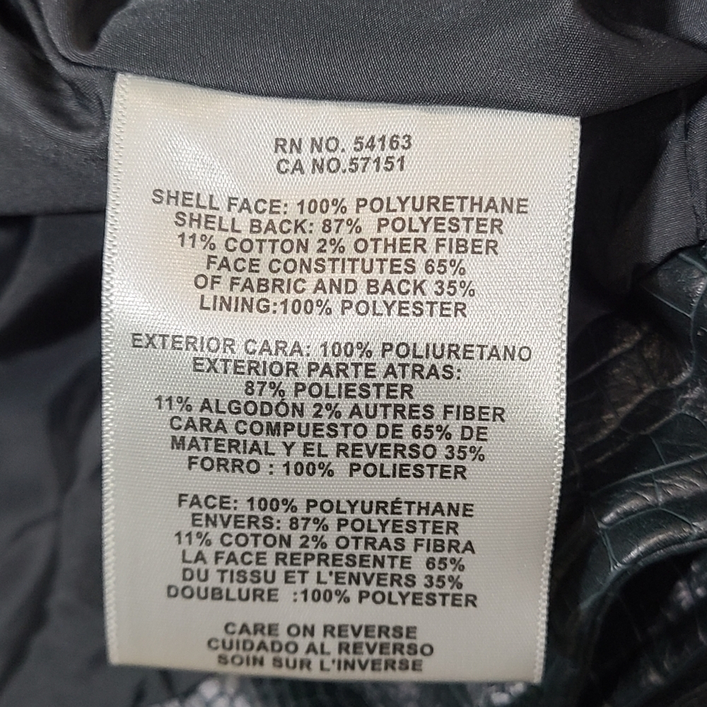 Levi's Python Print Faux Leather Cropped Moto Jac… - image 8